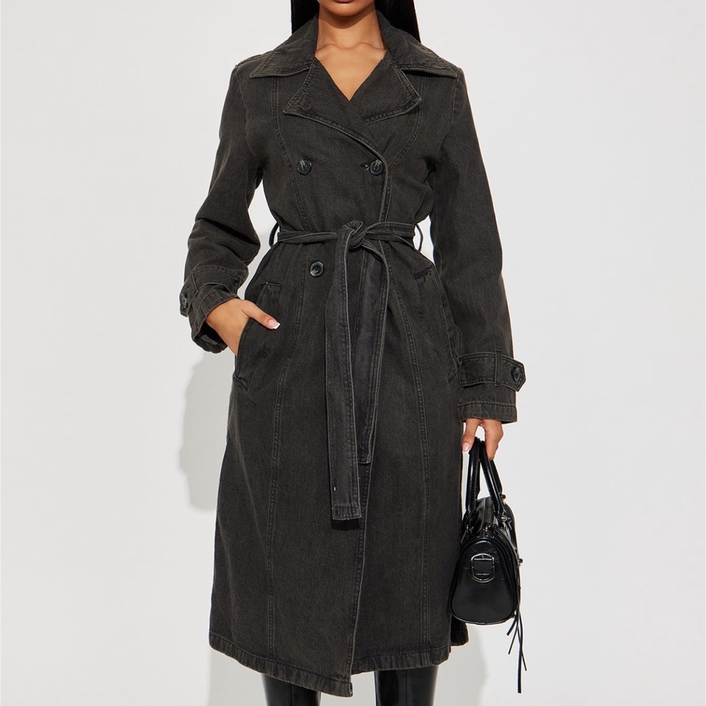 Women's Black Trench Coat
